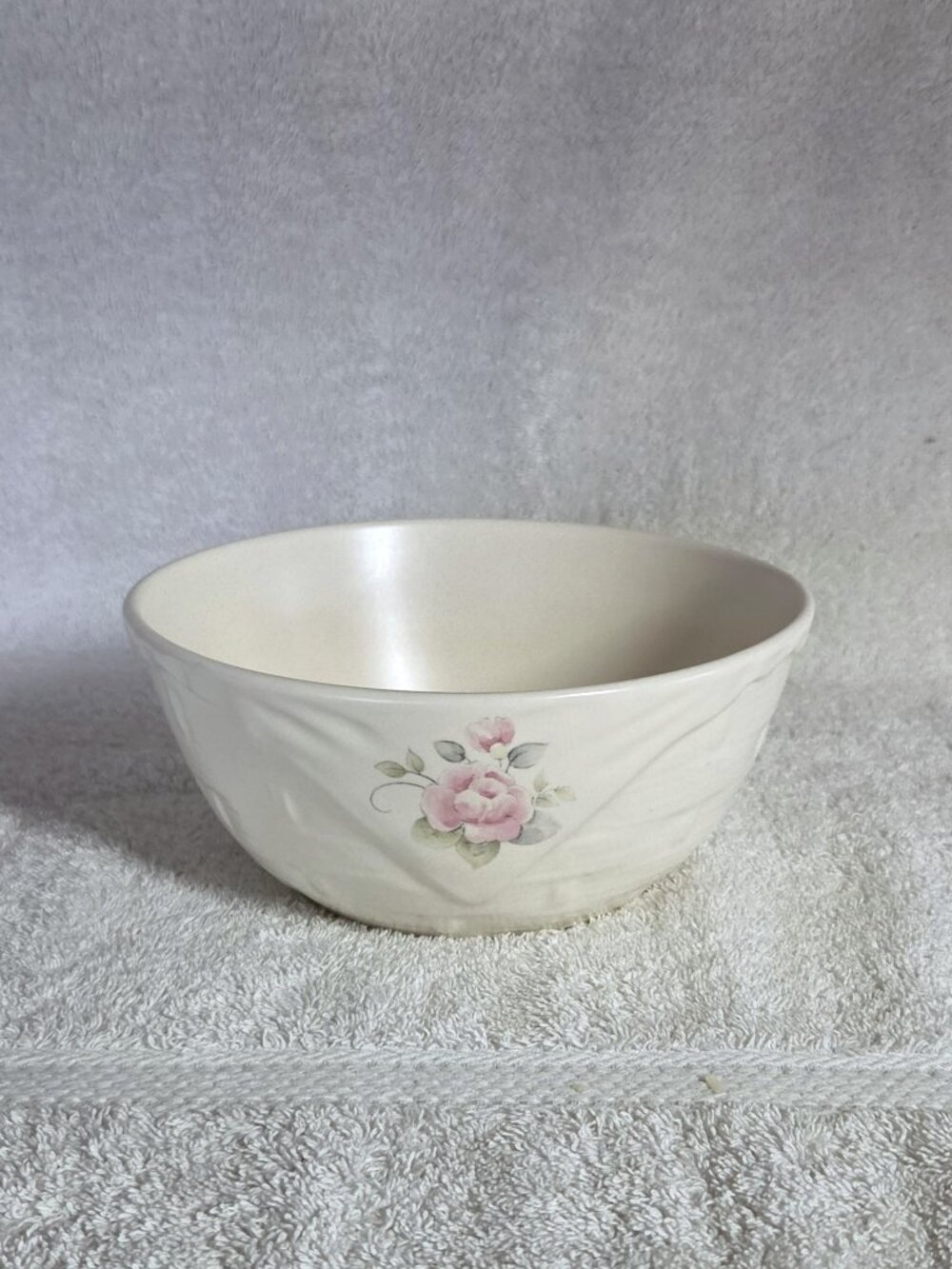 Pfaltzgraff Tea Rose Basket Weave Serving Bowl
